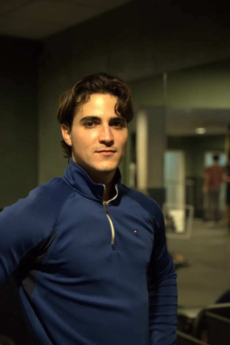 Christian en el gimnasio