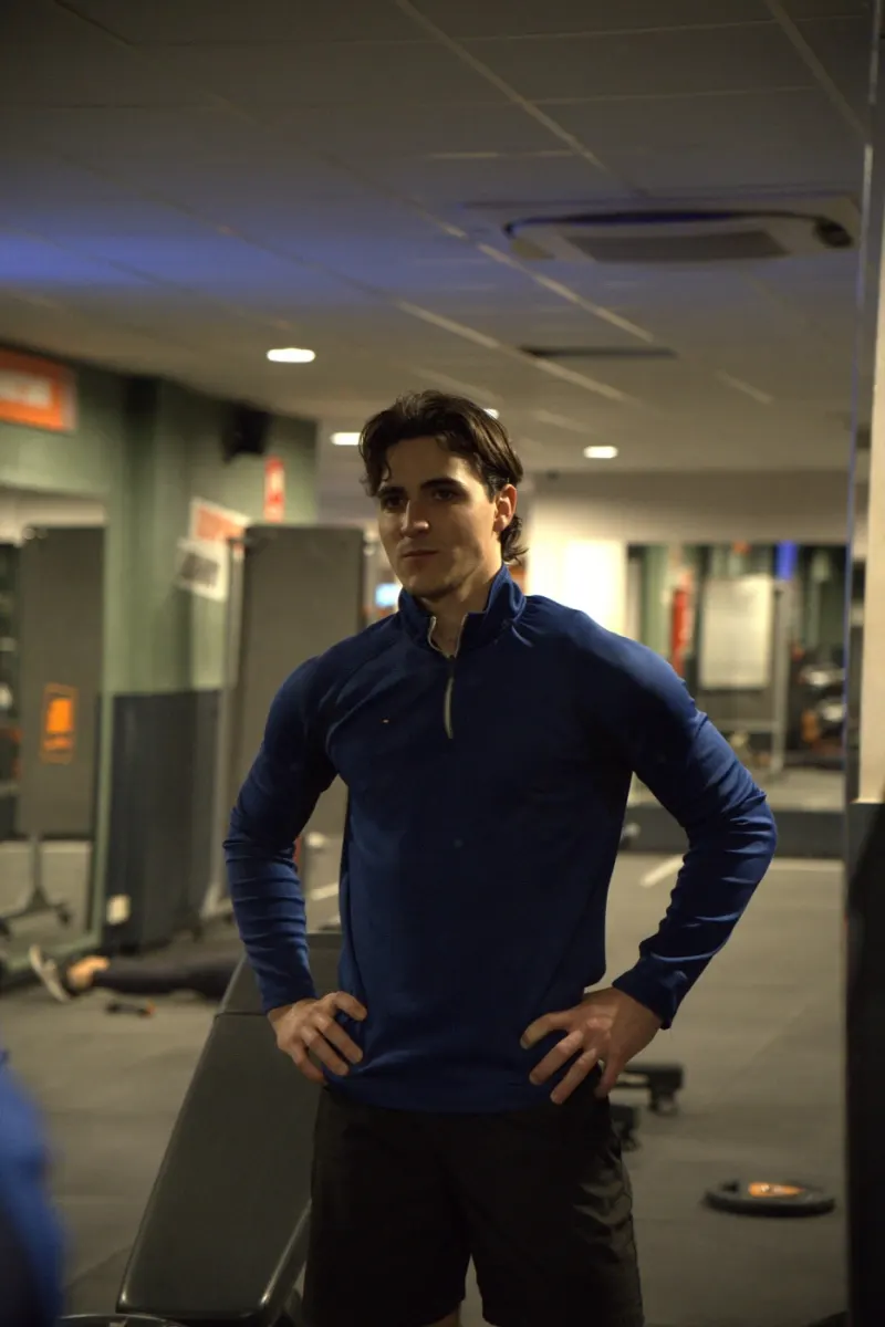 Christian durante una sesion de entrenamiento